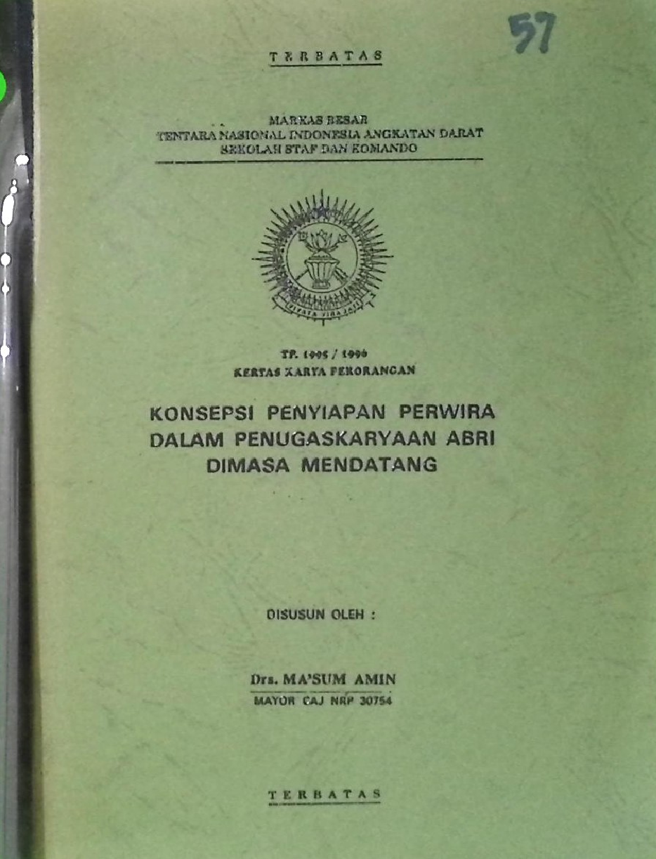 57 KONSEPSI PENYIAPAN PERWIRA DA LAM PENUGASKARYAAN ABRI